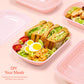 50 Pack 32OZ  Pink Meal Prep Containers, , Disposable Plastic Food Containers with Lids