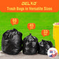 Delxo 55-60 Gallon Black Trash Bags, 100 Count – 0.9 Mil Medium Duty Garbage Bags, Thick, Durable & Puncture-Resistant Plastic, Perforated Design – Made in USA for Kitchen, Yard, Office & Party