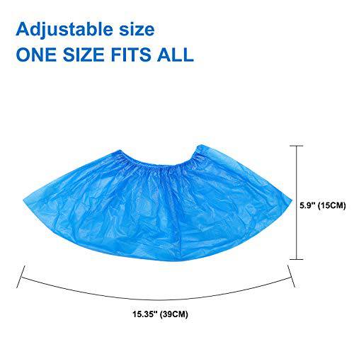 Delxo Shoe Covers Disposable-100pack(50pairs) Disposable Booties Shoe Covers for Indoors Non-Slip Waterproof Shoe Covers One Size Fits All Protectors Disposable Shoe Covers - delxousa