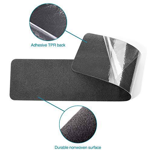 Delxo 14 Pack Non Slip Carpet Stair Treads Rug Non Skid Runner for Grip and Beauty. Safety Slip Resistant for Kids, Elders, and Dogs,Pre Applied Adhesive .6''x30'' (Grey) - delxousa
