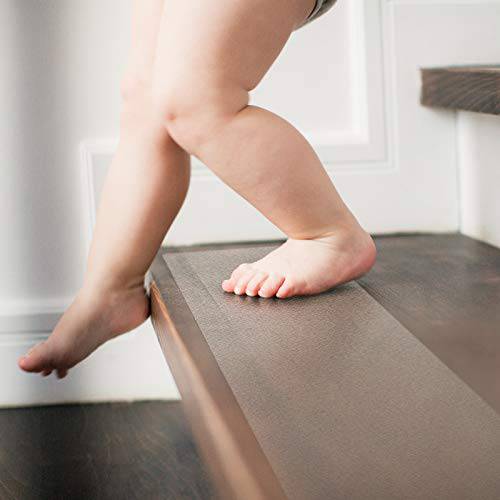 Delxo 15 Pack Non-Slip Stair Treads Tape， 6x30 inch Anti Slip Grip Traction Tape with Roller for Stairs, PVC Free Non Slip Stair treads Outdoor（Clear） - delxousa