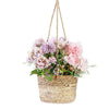 Delxo Hanging Planters Indoor and Outdoor, Natural Seagrass Hand Woven Wall Hanging Pots, Decor Hanging Basket for Plants Great for Garden Office Home Porch Balcony (8 Inch) - delxousa