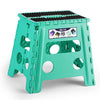 Delxo Folding Step Stool,Non-Slip Stool 13 inch Height Premium Heavy Duty Foldable Stool for Kids and Adults,Kitchen Garden Bathroom Stepping Stool 1 Pack in Green,2021 Upgrade Dotted Texture - delxousa