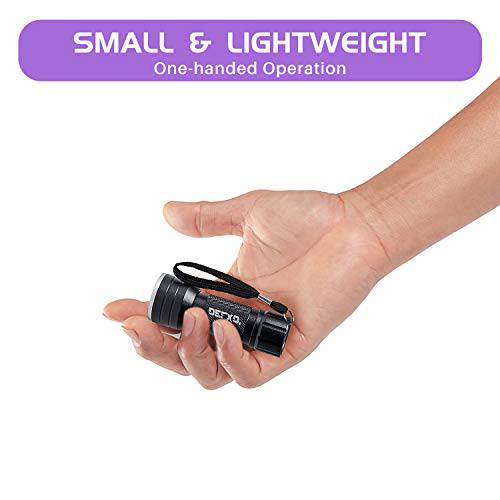 2 Pack UV Flashlight, Delxo 21 LED Black light Flashlite 395nm Detector for Dog Pet Urine Stains Bed Bugs and Scorpions,Authenticate Currghtency,Detection Lis of Fluorescent Agent - delxousa