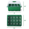 Delxo 10-Pack Seed Trays Seedling Starter Tray (12 Cells per Tray) Humidity Adjustable Plant Germination Kit Garden Seed Starting Tray with Dome and Green Base Plus Plant Tags Hand Tool Kit - delxousa