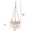 Delxo Hanging Planters Indoor and Outdoor, Natural Seagrass Hand Woven Wall Hanging Pots, Decor Hanging Basket for Plants Great for Garden Office Home Porch Balcony (8 Inch) - delxousa