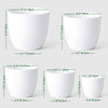 Delxo 5pcs Plant Pots，Flower Pots Indoor with Saucers and Drainage Hole,Plastic Nursery Garden Pots for Plants,Flower.4/4.5/5.5/6.3/7 Inch Planter Pot White - delxousa