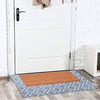 Delxo Door Mats, 24"x36" Cotton Hand-Woven Washable Door Rugs. Quatrefoil Pattern,Great for Indoor, Outdoor,Front Door,Bedroom,Laundry. Grey and White - delxousa