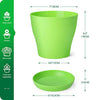Delxo 8 Pcs 7" Plastic Plants Nursery Pots Reusable Plant Seeding Nursery Pot ，Colorful Flower Plant Container Seed Starting Pots with Pallet,8 Colors - delxousa
