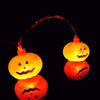Delxo Halloween Decorations String Lights, 20 LED Pumpkin String Lights 9.8 Feet for Halloween Party Outdoor & Indoor, Battery Powered 2 Modes Steady/Flickering Lights Waterproof Decorate Pumpkin - delxousa