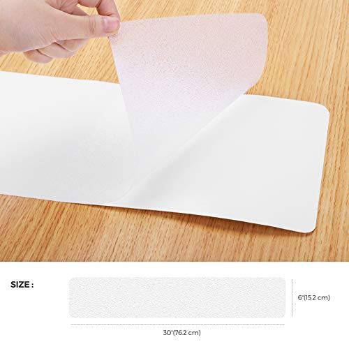 Delxo 15 Pack Non-Slip Stair Treads Tape， 6x30 inch Anti Slip Grip Traction Tape with Roller for Stairs, PVC Free Non Slip Stair treads Outdoor（Clear） - delxousa