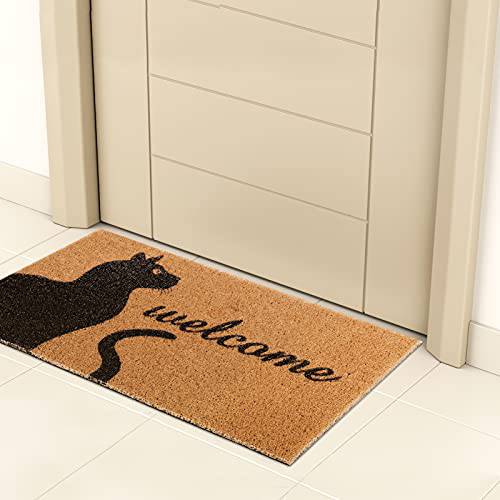 Front Door Mat Entrance Floor Doormat Rubber Back Non-Slip Welcome Mat  Outdoor