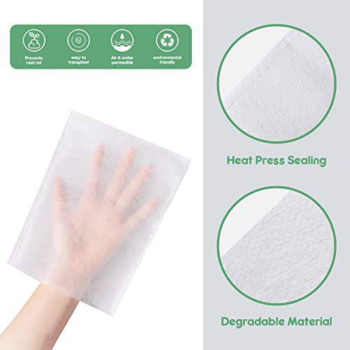 Delxo 400Pcs 4 Size Biodegradable Non-Woven Nursery Bags Plant Grow Bags Fabric Seedling Bags Home Garden Supply - delxousa
