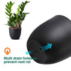 Delxo 5pcs Plant Pots，Flower Pots Indoor with Saucers and Drainage Hole,Plastic Nursery Garden Pots for Plants,Flower.4/4.5/5.5/6.3/7 Inch Planter Pot Black - delxousa