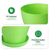Delxo 8 Pcs 7" Plastic Plants Nursery Pots Reusable Plant Seeding Nursery Pot ，Colorful Flower Plant Container Seed Starting Pots with Pallet,8 Colors - delxousa