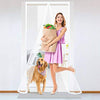 Delxo Fiberglass Screen Door , 32pcs Magnetic Seal,39"W x 82"H Magnetic Door Screen with Full Frame Hook & Loop Durable Curtain Door Net Screen with Magnet White - delxousa