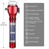 Delxo Patriot Flashlight, Handheld Solar Powered Tactical Flashlights Cell Phone Charger, Multi Function Car LED Flashlight with 2000mAh Battery, USB Charger, Portable Flashlights for Camping Red - delxousa