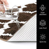 Delxo Kitchen Rugs and Mats Set,2 Pieces Super Absorbent Microfiber Kitchen Carpets and Rugs Machine Washable Non Slip Rug Mats for Kitchen,Floor,Bathroom,Sink,Laundry in Black,17"X24"+17"X48" Brown - delxousa