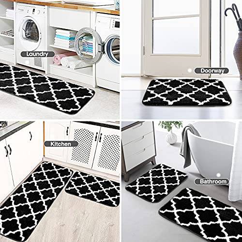 2pieces Non-slip Kitchen Mats Absorbent Bath Rug Mat For Front