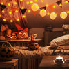 Delxo Halloween Decorations String Lights, 20 LED Pumpkin String Lights 9.8 Feet for Halloween Party Outdoor & Indoor, Battery Powered 2 Modes Steady/Flickering Lights Waterproof Decorate Pumpkin - delxousa
