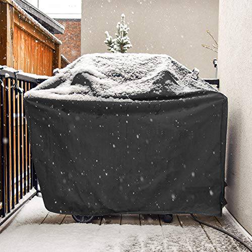 DELXO Grill Cover for Weber Genesis II 3 Burner & Genesis 300 Series & Genesis II LX 300 Series Gas Grills, 58 inch 600D Heavy Duty UV & Weather Resistant, Rip-Proof Waterproof BBQ Gas Grill Cover - delxousa