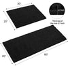 Delxo Kitchen Mat Sets,2 Piece Non Slip Soft Super Absorbent Kitchen Rug Chenille Microfiber Doormat Carpet Set,20"X30"+20"X60" (Black) - delxousa