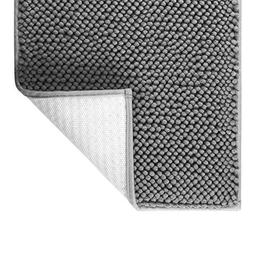 Delxo Chenille Gray Door mat Indoor, 30X47Extra Large,Soft and Water