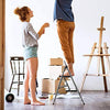 Delxo Folding Step Stool- 2 Step Ladder with Anti-Slip Pedal, Hold Up to 330LBS Lightweight and Multi-Use for Household and Kitchen Small 2 Step Stool Steel Grey - delxousa