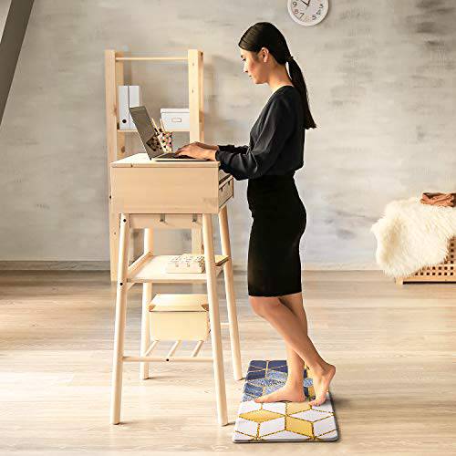 Kitchen Mat Anti Fatigue Mat, Non Slip Kitchen Rugs and Mats Waterproof  Memory Foam Kitchen Rug, Standing Desk Mat Cushioned Floor Mats for