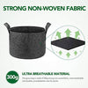 Delxo 12-Pack 15 Gallon Grow Bags Heavy Duty Aeration Fabric Pots Thickened Nonwoven Fabric Pots Plant Grow Bags Grey - delxousa