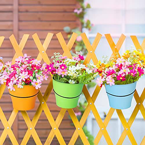 Delxo 8 Pcs 5.5" Plastic Plants Nursery Pots Reusable Plant Seeding Nursery Pot ，Colorful Flower Plant Container Seed Starting Pots with Pallet,8 Colors - delxousa