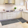 Delxo Kitchen Rug Sets,20"X30"+20"X60" 2 Piece Non-Slip Soft Super Absorbent Kitchen Mat Doormat Carpet Set,Chenille Microfiber Material (Grey) - delxousa