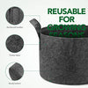 Delxo 12-Pack 15 Gallon Grow Bags Heavy Duty Aeration Fabric Pots Thickened Nonwoven Fabric Pots Plant Grow Bags Grey - delxousa