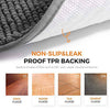 Delxo Kitchen Mat Sets,17"X48"+17"X24" 2 Piece Non Slip Soft Super Absorbent Kitchen Rug Chenille Microfiber Doormat Carpet Set(Grey) - delxousa