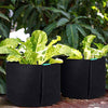 Delxo 5-Pack 3 Gallon Grow Bags Heavy Duty Aeration Fabric Pots Thickened Nonwoven Fabric Pots Plant Grow Bags - delxousa