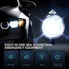Delxo Patriot Flashlight, Handheld Solar Powered Tactical Flashlights Cell Phone Charger, USB Rechargeable Waterproof Car LED Flash Light with 18650 Battery, Multi Function for Emergency - delxousa