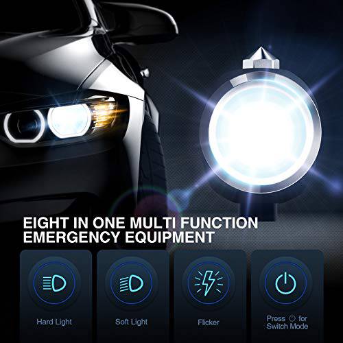 Delxo Patriot Flashlight, Handheld Solar Powered Tactical Flashlights Cell Phone Charger, USB Rechargeable Waterproof Car LED Flash Light with 18650 Battery, Multi Function for Emergency - delxousa