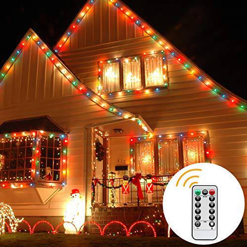 DELXO Globe String Lights with Remote, 50 LED Fairy Lights for Bedroom, Room Twinkle Lights, 8 Modes, Battery Power, Waterproof Decorative Lights for Outdoor Indoor Patio Christmas Party, Color - delxousa