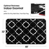 Delxo Indoor Door Mat,32"X48" Mud&Water Absorbent Doormat ,Quatrefoil Pattern Lager Rugs for Entryway, Back Door,Kitchen, Bathroom,Entrance,Machine Washable Doormat Black - delxousa