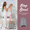 Delxo 13 Inch Folding Step Stool,1 Pack Plastic Stool in Gray,Extra-Thicken Kitchen Step Stool,Non Slip 2021 Strengthen Plastic Stepping Stool for Kids & Adults - delxousa