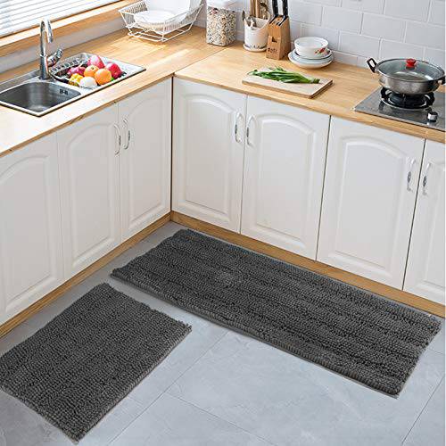 Delxo Indoor Durable Chenille Door mat 30X46 Extra Large,Soft and  Absorbent Machine Wash and Dry Inside Mats, Low-Profile Rug Doormats for