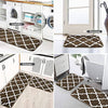 Delxo Kitchen Rugs and Mats Set,2 Pieces Super Absorbent Microfiber Kitchen Carpets and Rugs Machine Washable Non Slip Rug Mats for Kitchen,Floor,Bathroom,Sink,Laundry in Black,17"X24"+17"X48" Brown - delxousa