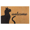 Delxo Welcome Mat 18x30 Entrance Door mat No Odor Durable Anti-Slip Rubber Back Front Doormat for Entry Porch, Deck, Patio, or Mudroom in Welcome Cats Design - delxousa