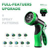 Delxo 100Ft Expandable Garden Hose Kit Include 7,Flexible Water Hose with 9-Function High-Pressure Metal Spray Nozzle, Leakproof Design 3/4 Solid Brass Fittings Lightweight But Heavy Duty Hose Green - delxousa