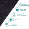 Delxo 8"x30" Stair Treads Non-Slip Carpet 7-Pack Anti-Slip Stair Runner for Wooden Steps, Kids, Elders, and Dogs,Pre Applied Adhesive (Black) - delxousa