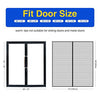 Delxo72x80" Magnetic Screen Door with 32 Magnetics Durable Fiberglass Mesh Curtain,Dogs Pets Friendly Door Screen, Black - delxousa