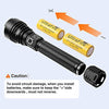 DELXO Rechargeable Flashlights High Lumens 100000 Lumen Flashlight, Upgraded With P90 LED Tactical Flash light with 26650 Battery,IP65 Waterproof for Emergency Camping - delxousa