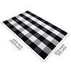 Delxo Cotton Buffalo Plaid Rug,27.5"x43.5" Hand-Woven Indoor or Outdoor Rugs for Layered Door Mats Washable Carpet for Front Porch/Kitchen/Farmhouse/Entryway (Black&White) - delxousa