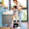 Delxo 9” Folding Step Stool in Black,1 Pack Premium Heavy Duty Foldable Stool for Kids,Portable Collapsible Plastic Step Stool,Non Slip Folding Stools for Kitchen Bathroom Bedroom - delxousa