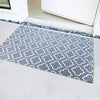 Delxo Door Mats, 27.5"x43.5" Cotton Hand-Woven Washable Door Rugs. Quatrefoil Pattern,Great for Indoor, Outdoor,Front Door,Bedroom,Laundry. Grey and White - delxousa